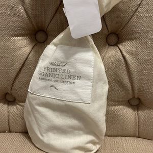 Restoration Hardware Printed Organic Linen Lumbar Pillow Cover